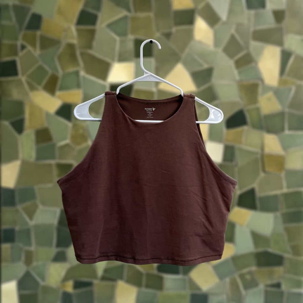 Old Navy Old Navy Tank Top Womens Active XXL Brown Powerchill Light Support Sleeveless Tank Top Regular Fit Shirts Size XXL / US 16-18 / IT 52-54 - 1 Thumbnail