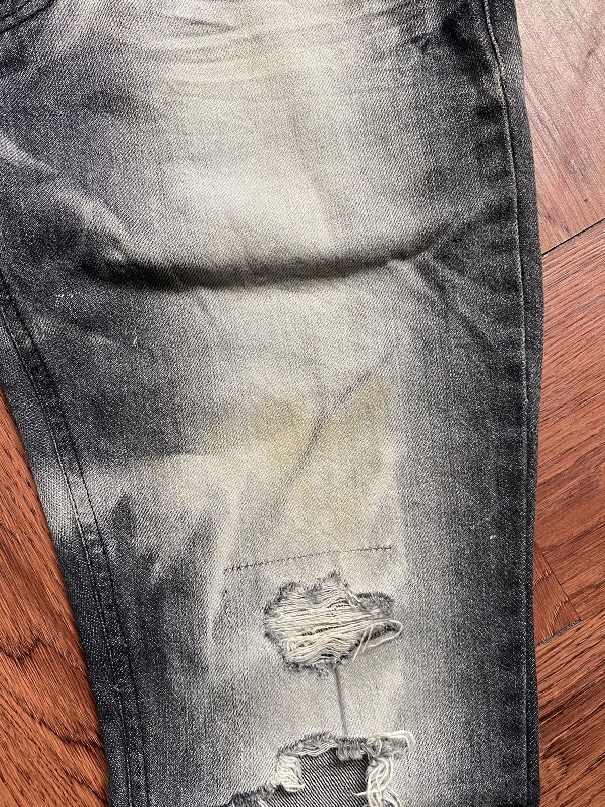 If Six Was Nine Low Box Ripped Flare Jeans Size US 30 / EU 46 - 3 Thumbnail