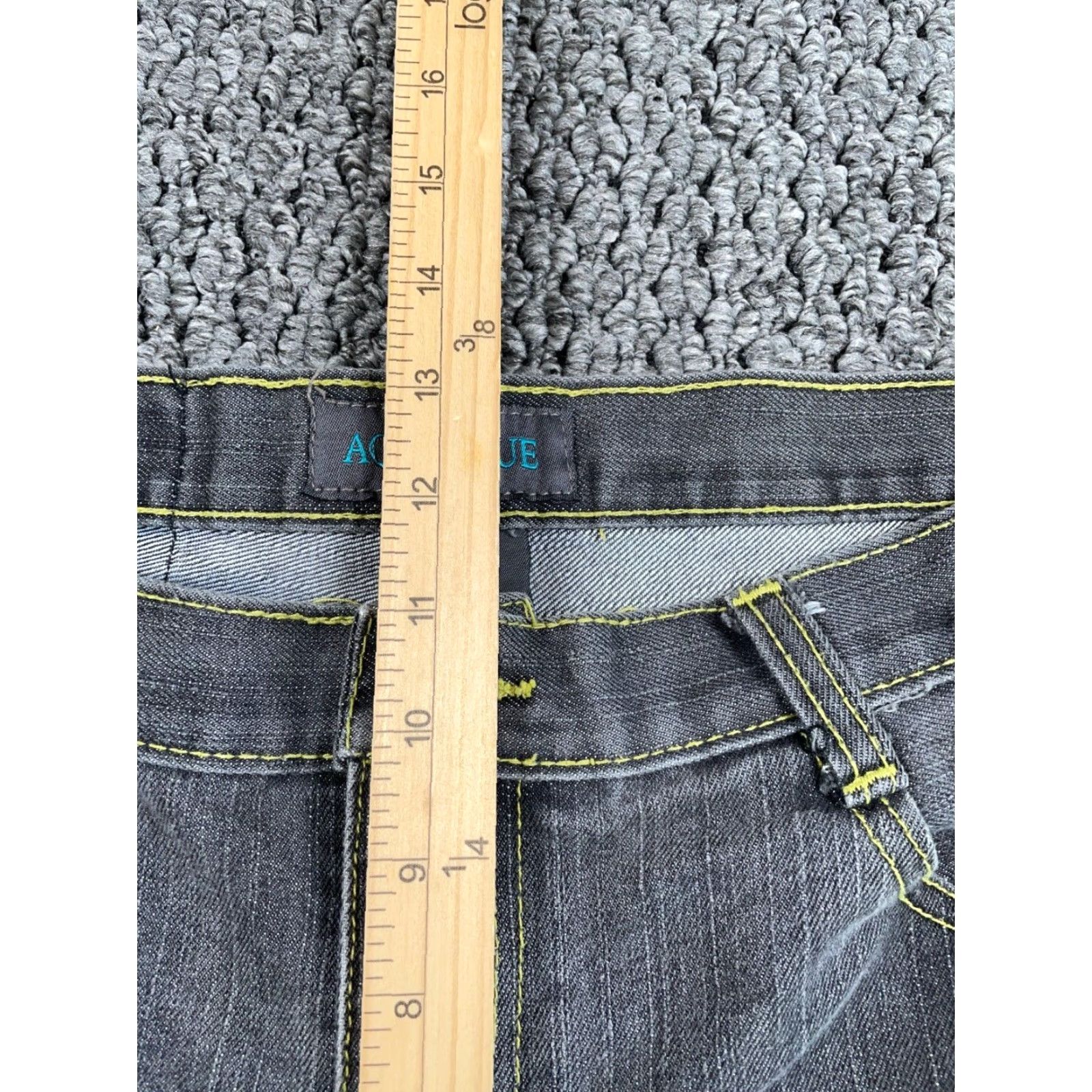 Vintage VINTAGE Y2K Men's Baggy Fit Jeans 38/32 Dark Gray Denim Loose Straight 90s Grunge Retro Size US 37 - 7 Thumbnail