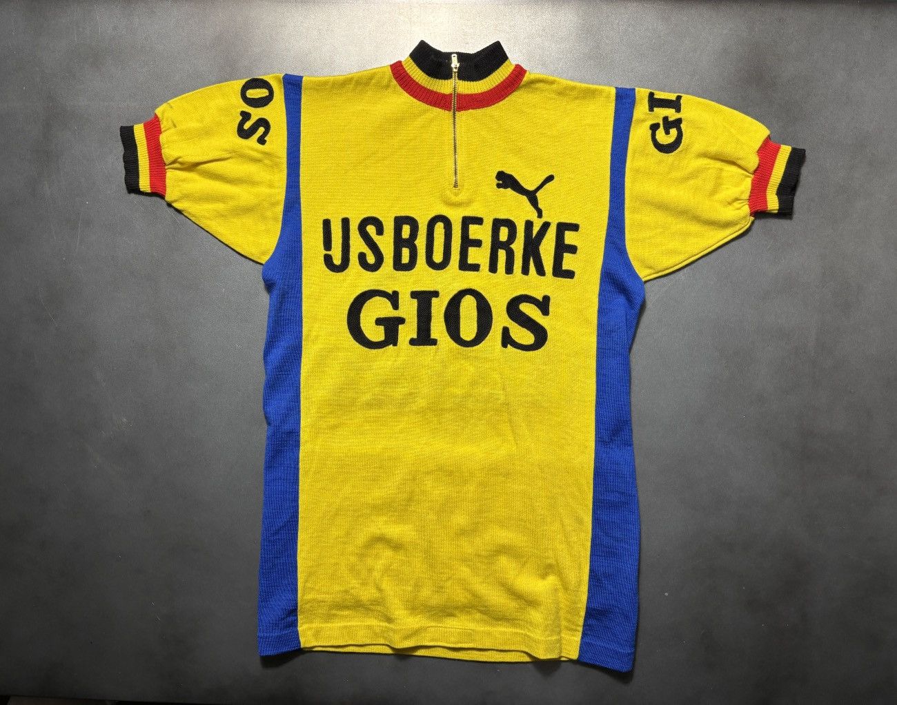 Puma 1978 IJsboerke-Gios Cycling Jersey 1970s Vintage Italy Wool Size US S / EU 44-46 / 1 - 17 Thumbnail