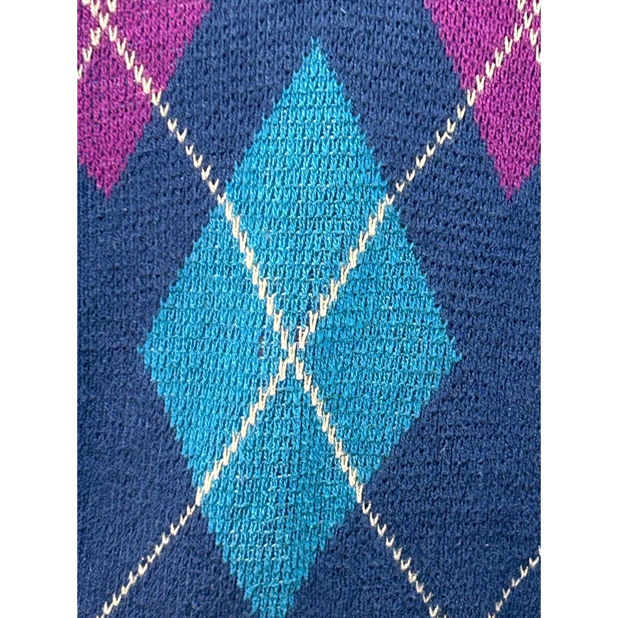 Other Isle Of Cotton Men’s Vintage Vest L Navy Multi Diamond Patte Size US L / EU 52-54 / 3 - 5 Thumbnail