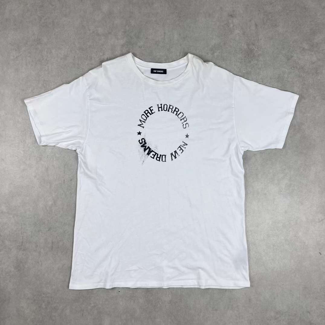 image of Raf Simons 17Fw Horrors Short Sleeve in White, Men's (Size Large)