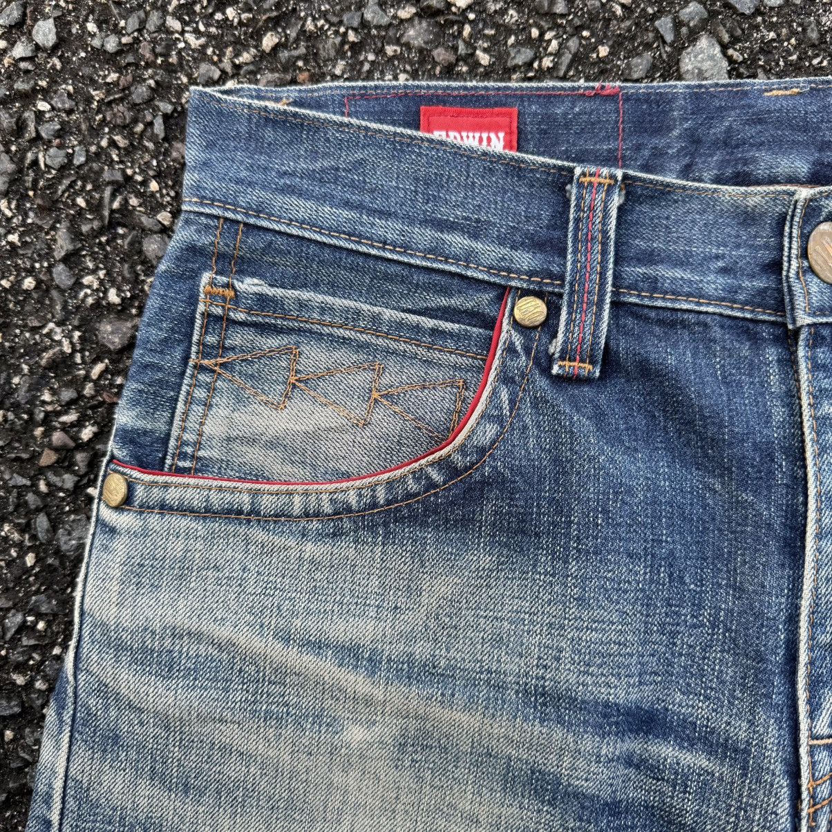 Edwin W32 VINTAGE EDWIN BLUE TRIP DENIM JEANS PANTS Size US 32 / EU 48 - 10 Thumbnail