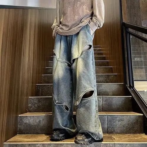 VIBE Blue Loose Distressed Denim Jeans Size US 28 / EU 44 - 5 Thumbnail