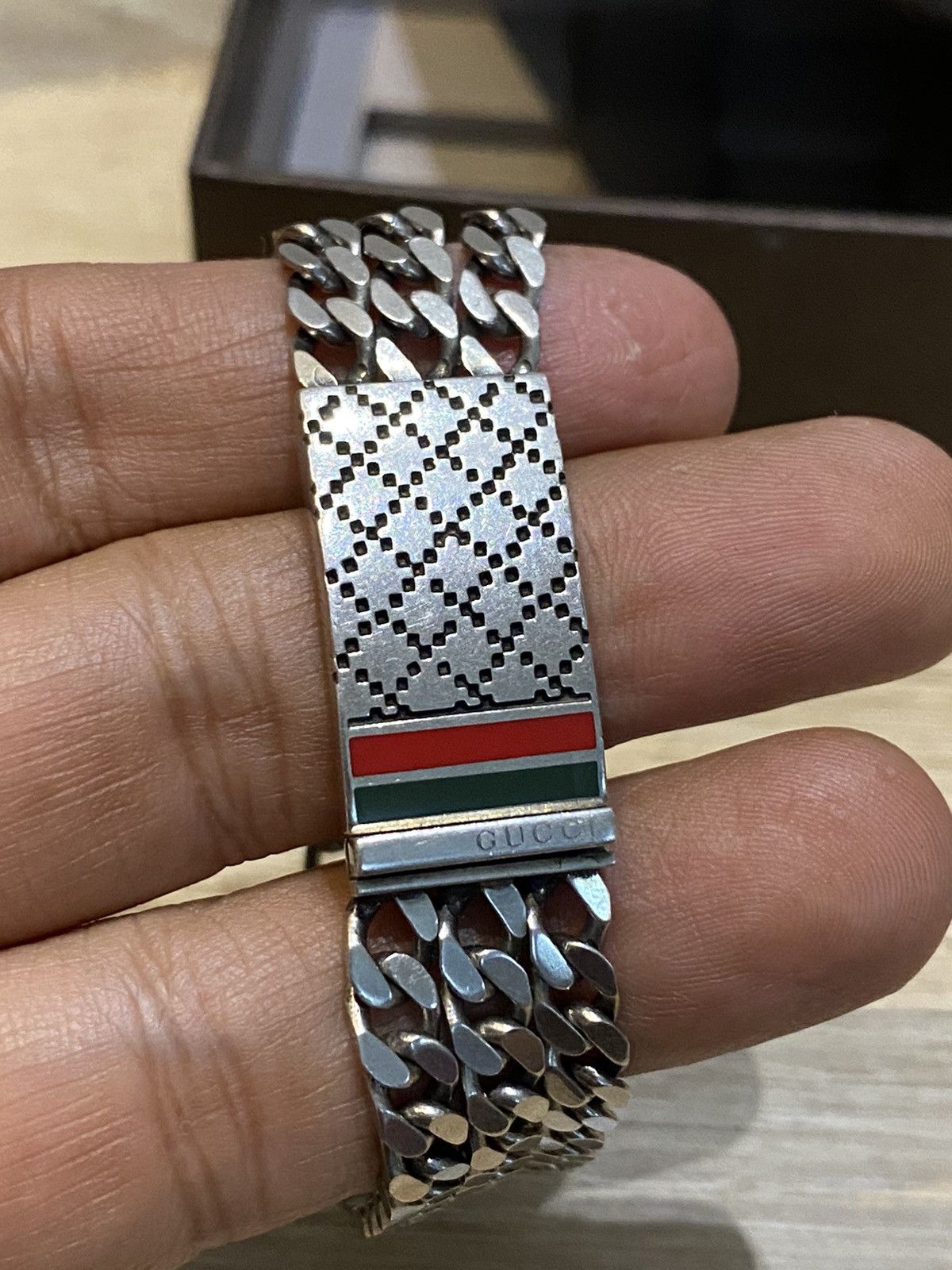 Gucci Authentic GUCCI Diamantissima Bracelet Silver 925 Kihei Size ONE SIZE - 9 Thumbnail