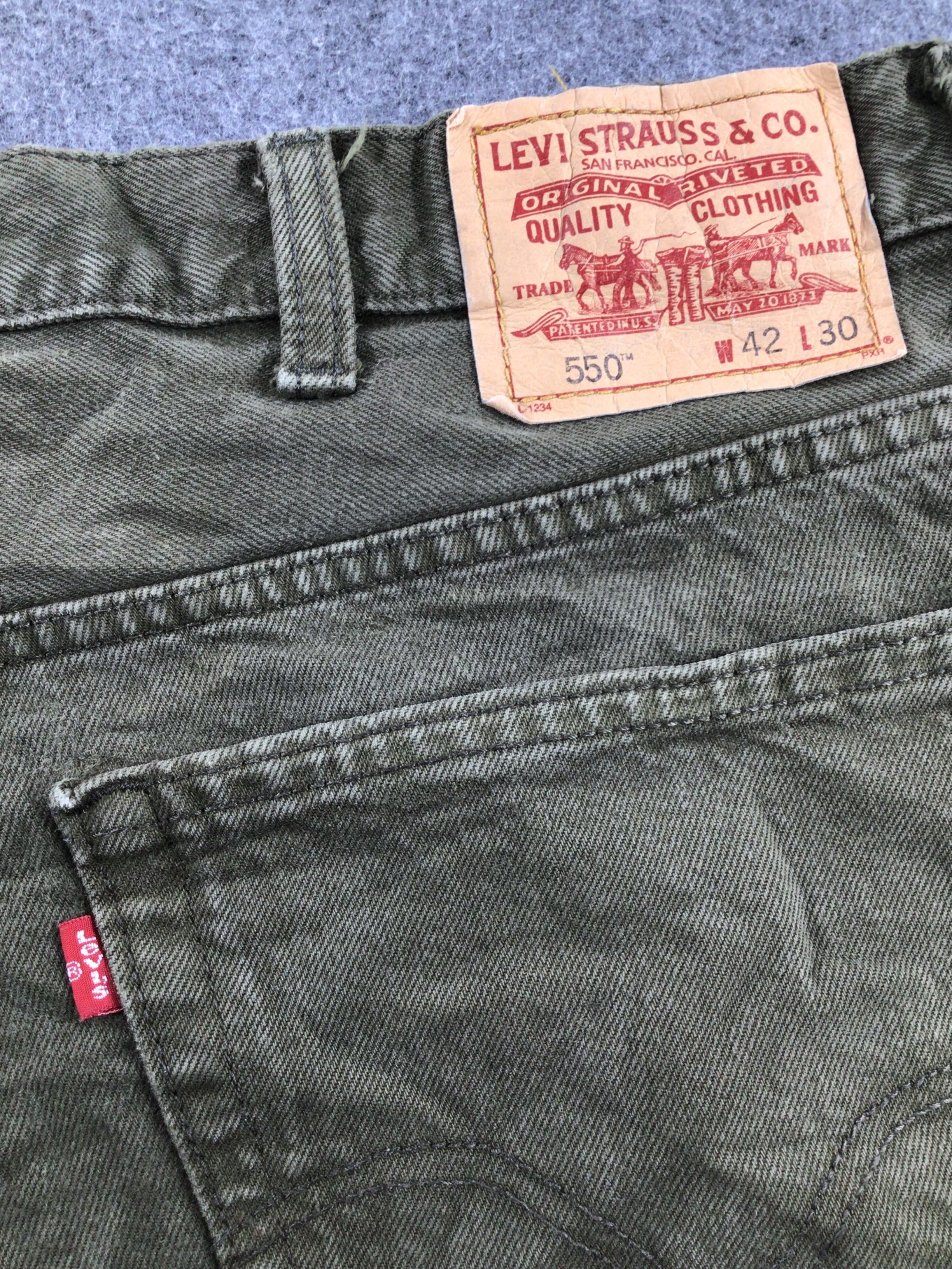 Levi's Vintage Levis 550 Jeans Faded Green KJ260 Size US 42 / EU 58 - 5 Thumbnail