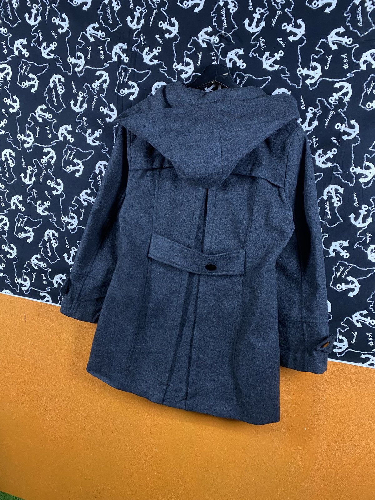 Japanese Brand Kayiaysu Hooded Wool Blend Coat Minimalist Outerwear Size M / US 6-8 / IT 42-44 - 8 Thumbnail