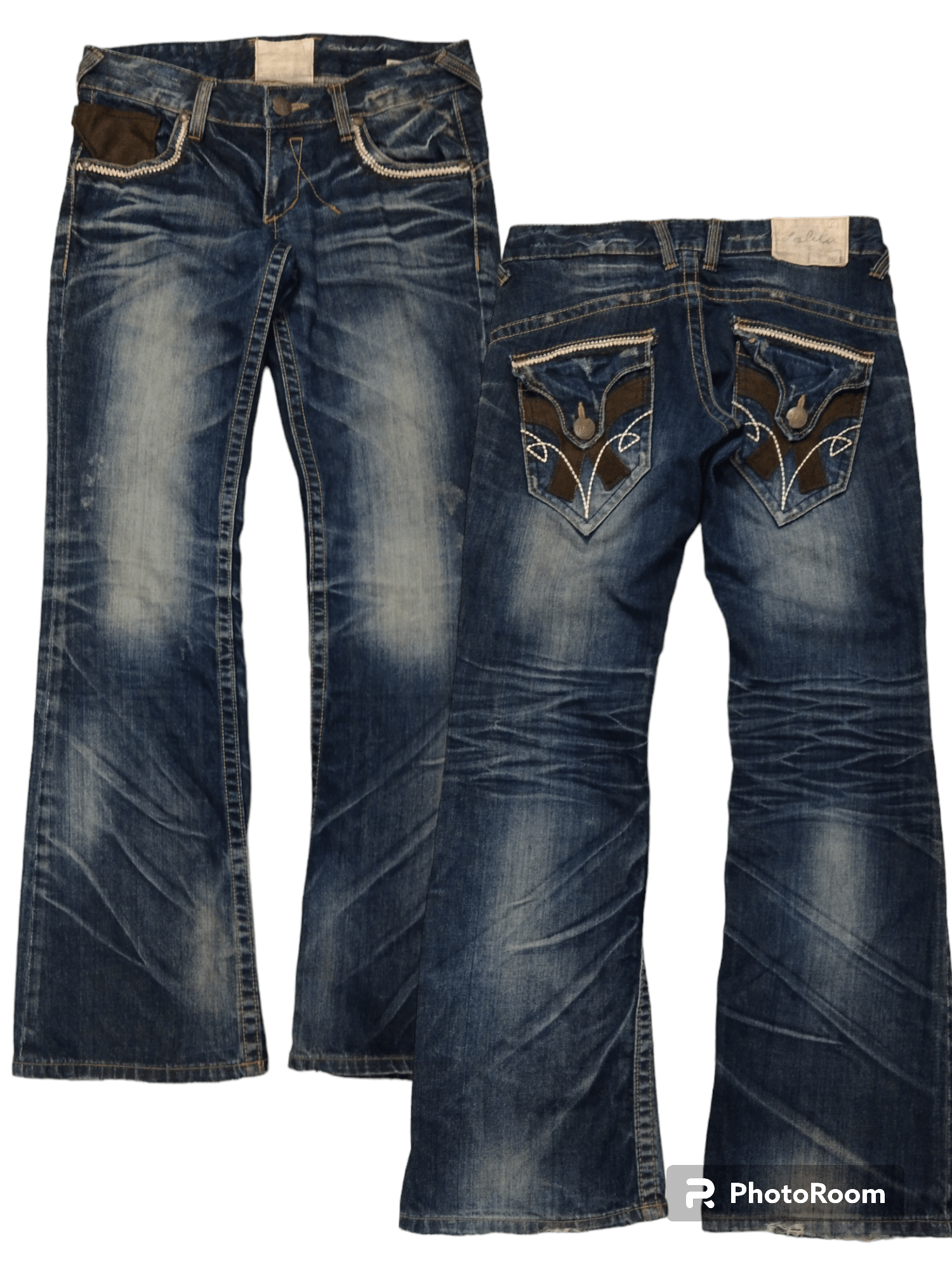 Japanese Brand FLARE SICK LOLITA DENIM PANTS Size US 30 / EU 46 - 1 Thumbnail