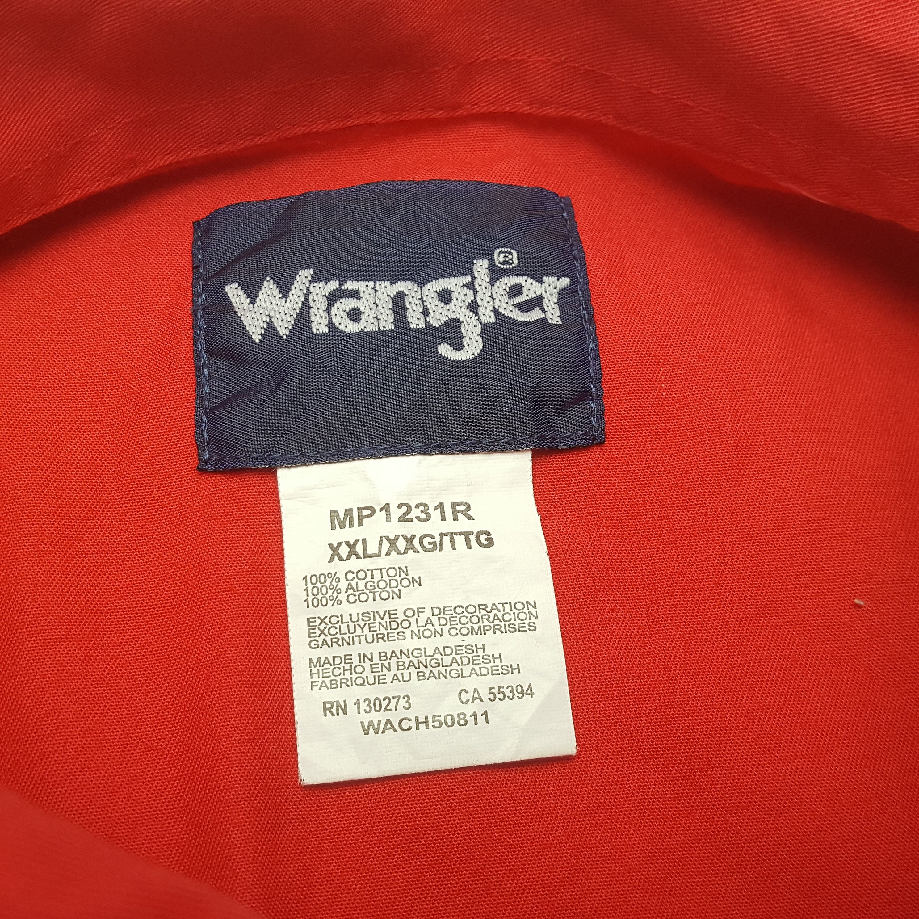Vintage × Wrangler Vintage Wrangler American Western Button Up Shirt C276N61 Size US XXL / EU 58 / 5 - 5 Thumbnail