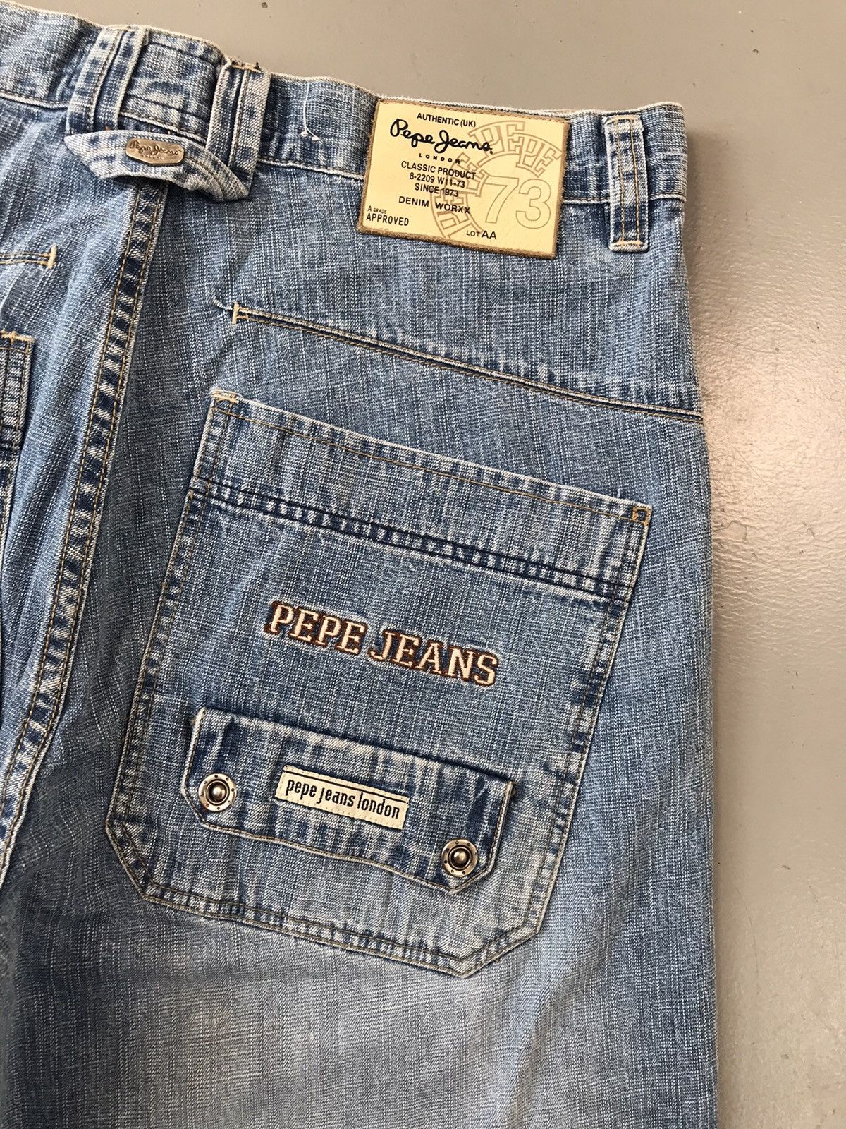 Pepe Jeans × Vintage vintage Pepe jeans SpellOut distressed embroidered denim Size US 34 / EU 50 - 14 Thumbnail