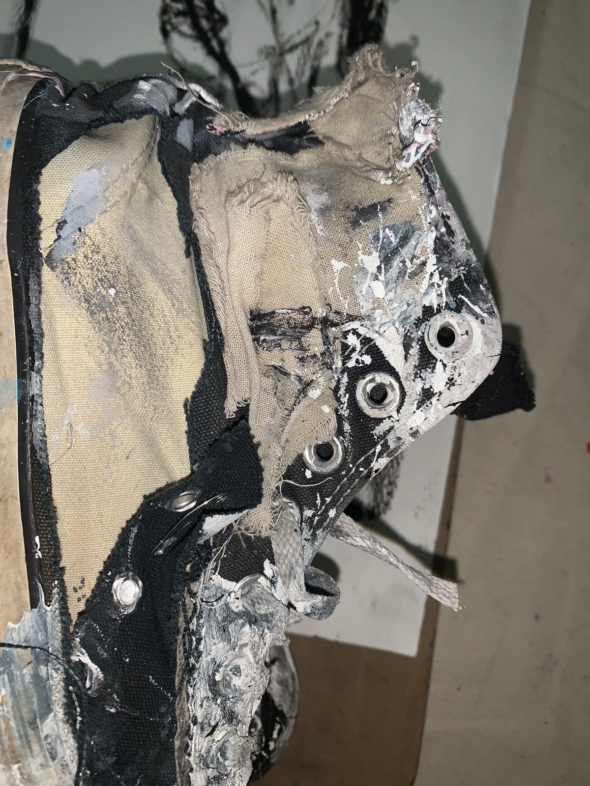 Converse vintage Cobain painting studio patchwork hightops