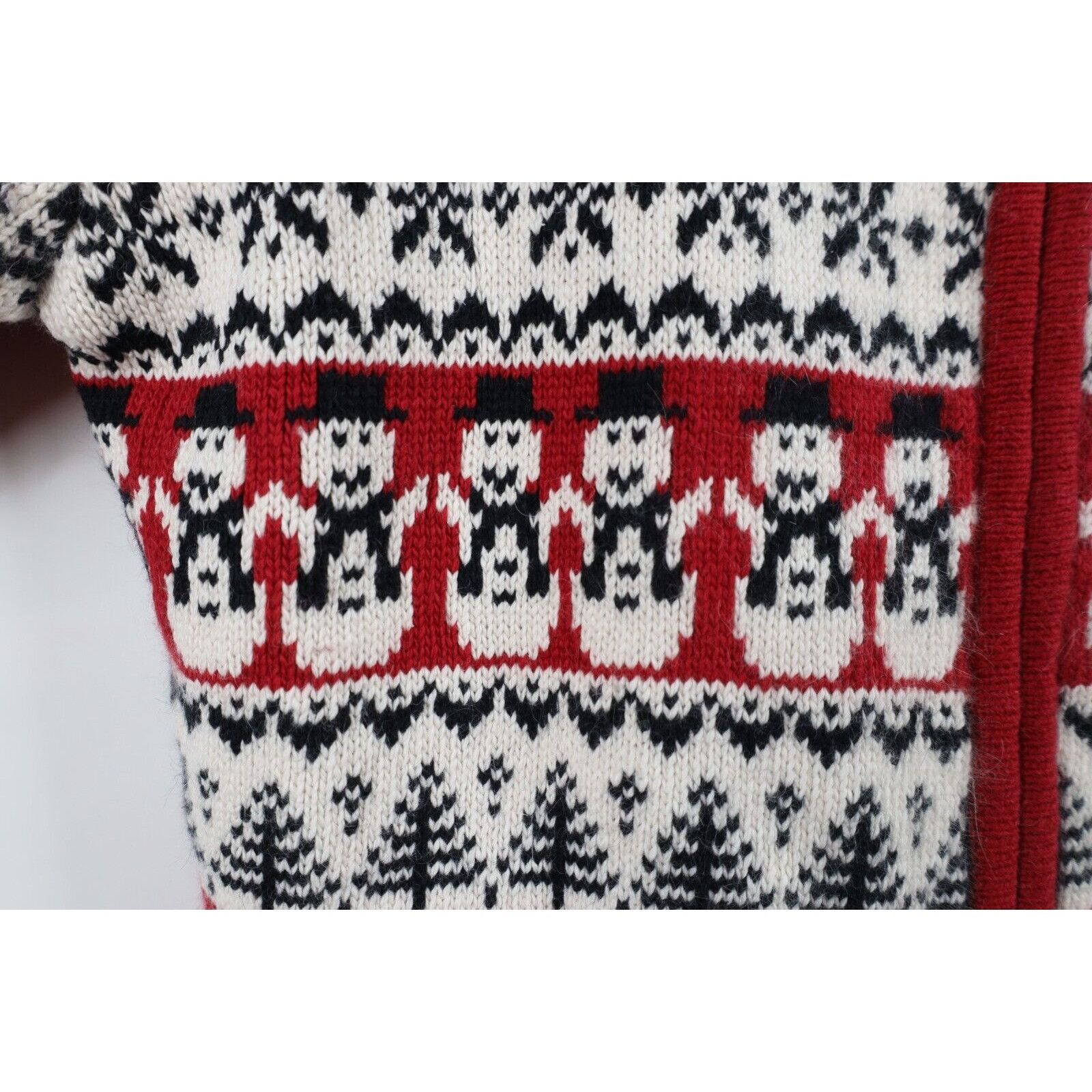 Vintage Vintage 90s Streetwear Fair Isle Christmas Snowman Sweater Size XL / US 12-14 / IT 48-50 - 7 Thumbnail