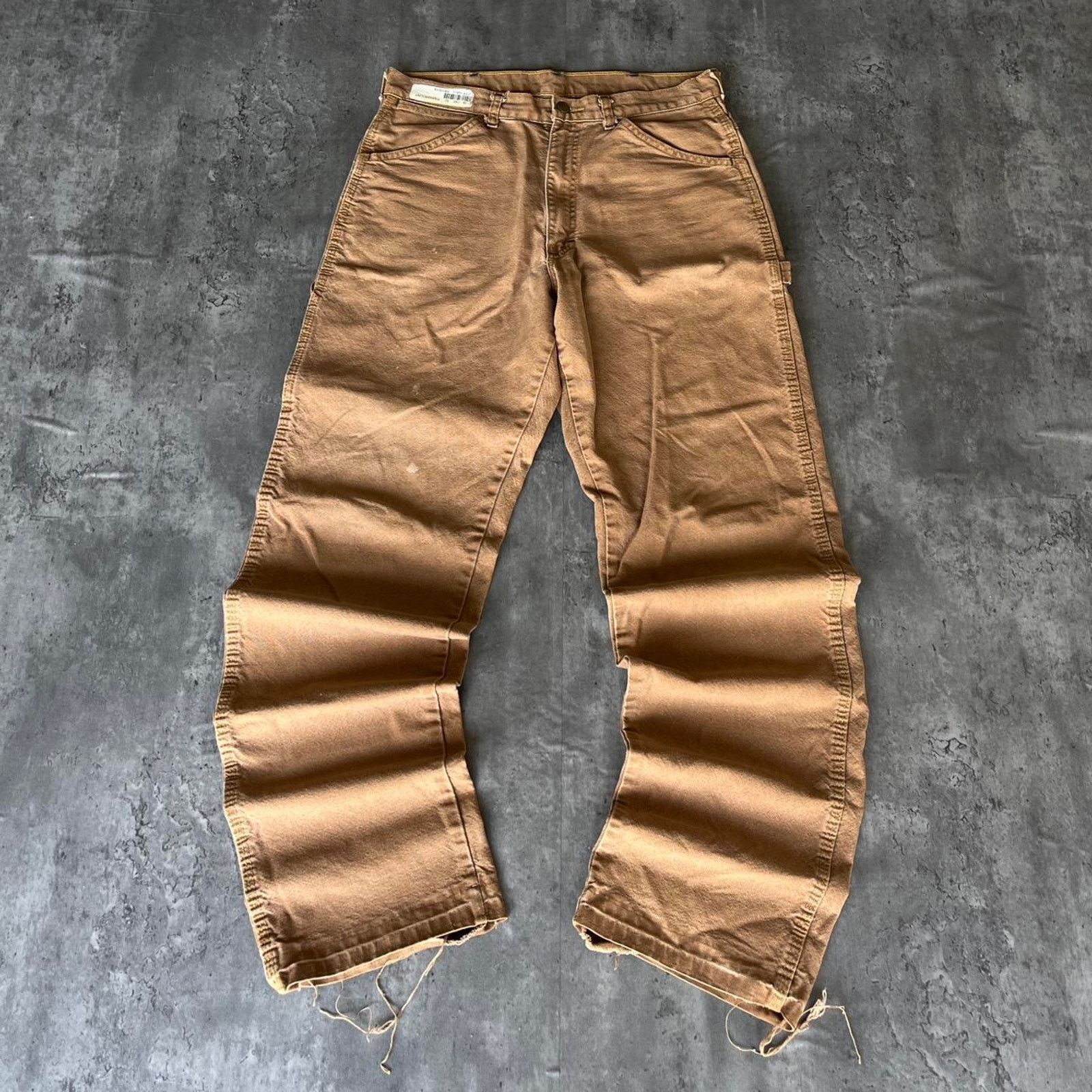 Carhartt × JNCO × Vintage Crazy Vintage Y2K Baggy Tonal Tan Essential Carpenter Pants Size US 33 - 4 Thumbnail