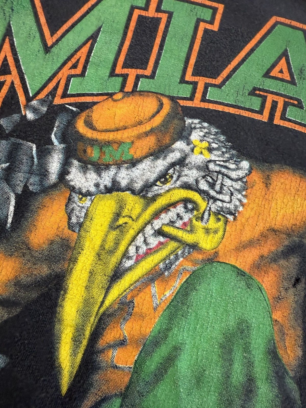 Other 1994 Vintage Miami Hurricanes Sebastian Crossing Over Tee Size US XL / EU 56 / 4 - 5 Thumbnail