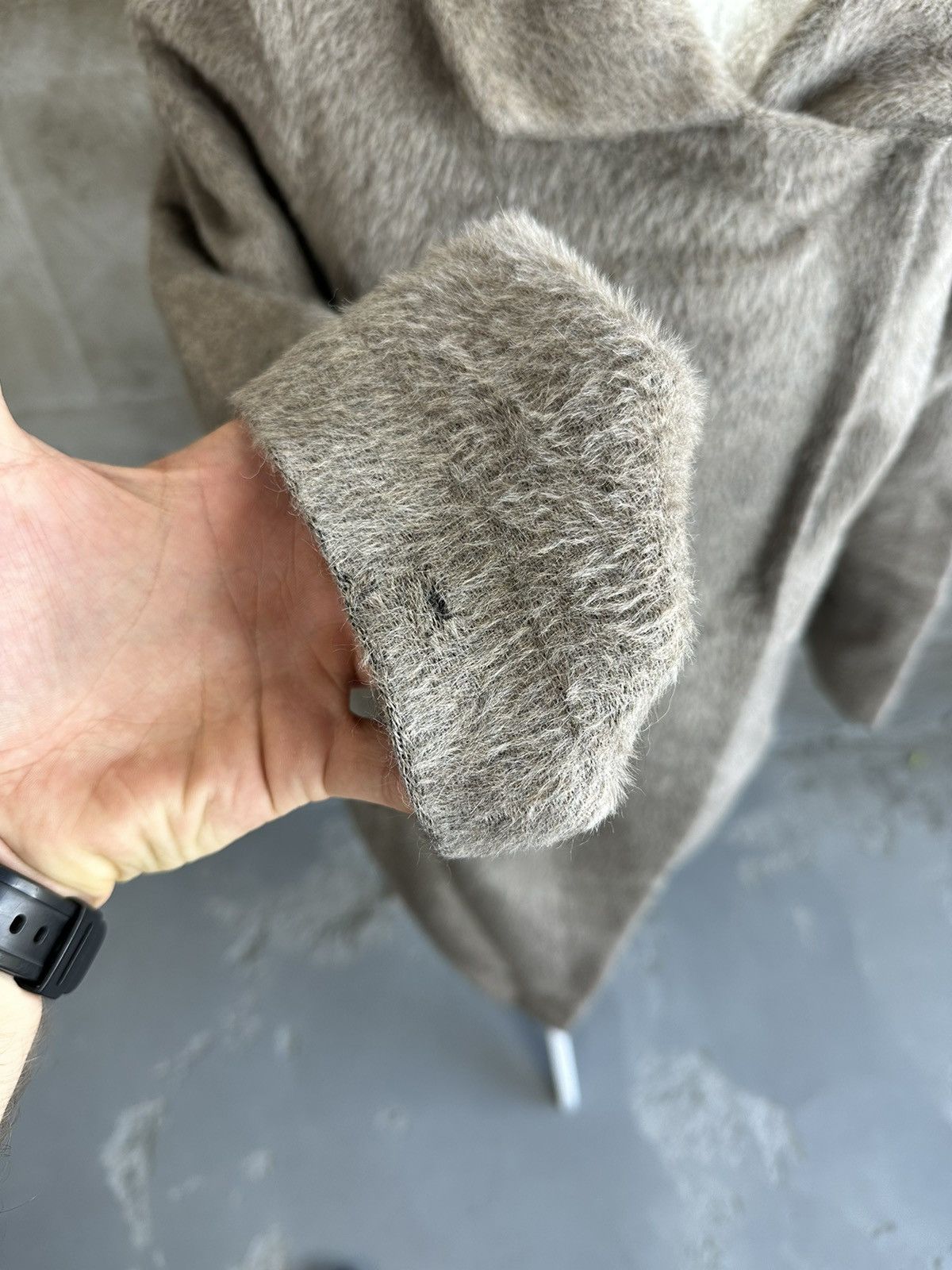 Annette Gortz × Vintage Women's Annette Gortz Alpaca Wool Long Coat Overcoat SHADOWS Size XS / US 0-2 / IT 36-38 - 8 Thumbnail