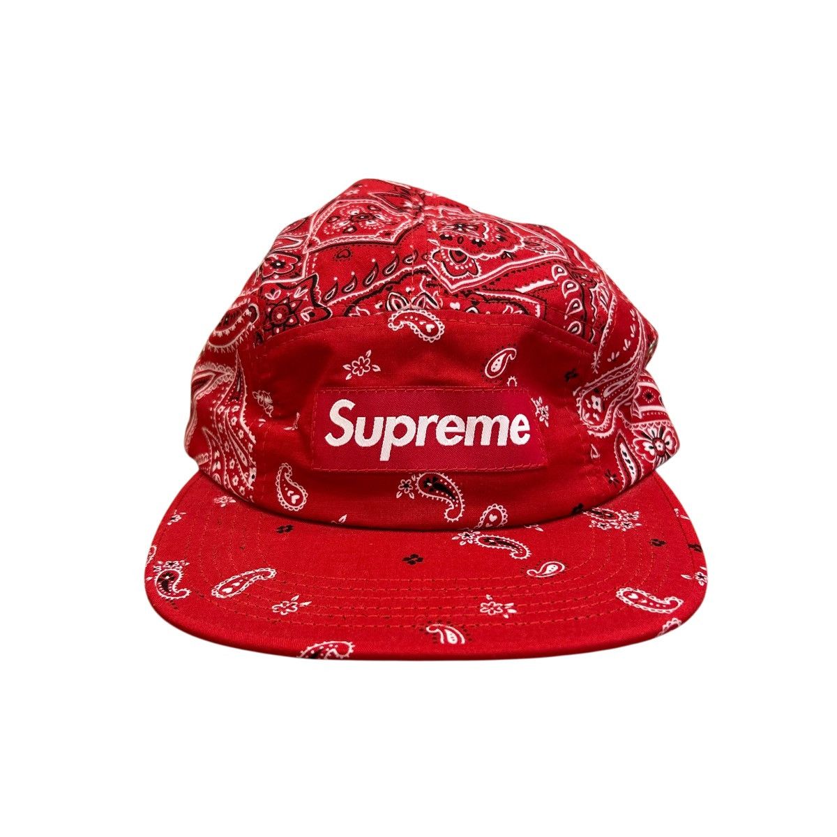 Supreme バンダナ柄 レッドキャップ Supreme バンダナ柄 レッドキャップ Supreme Bandana Jacquard Denim