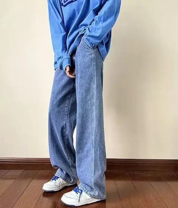 Japanese Brand × Jean Dark Blue Streetwear Baggy Jeans Size US 32 / EU 48 - 1 Thumbnail