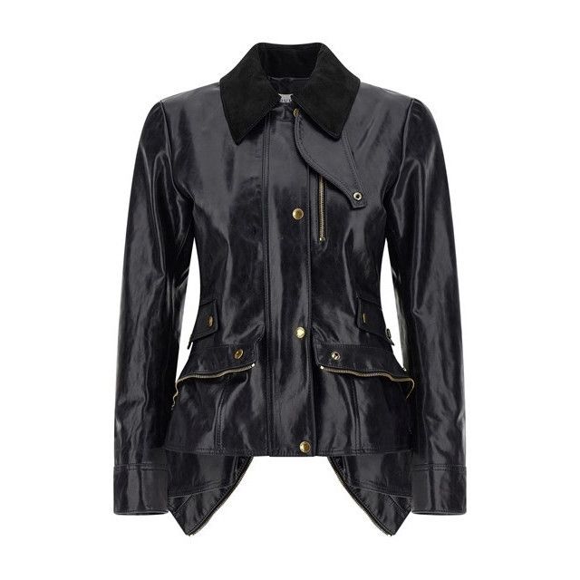 Alexander McQueen ALEXANDER MCQUEEN $6800 Midnight Blue Leather Jacket New & A Size XS / US 0-2 / IT 36-38 - 1 Thumbnail