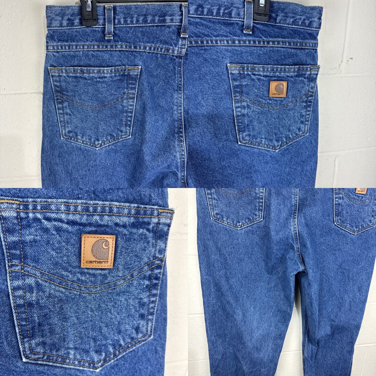 Carhartt VINTAGE Carhartt Jeans B17 DST Men 40x34 Medium Wash 36 Inseam 5-Pocket Logo Zipper Button Relaxed Std Straight Mens Size US 40 / EU 56 - 9 Thumbnail