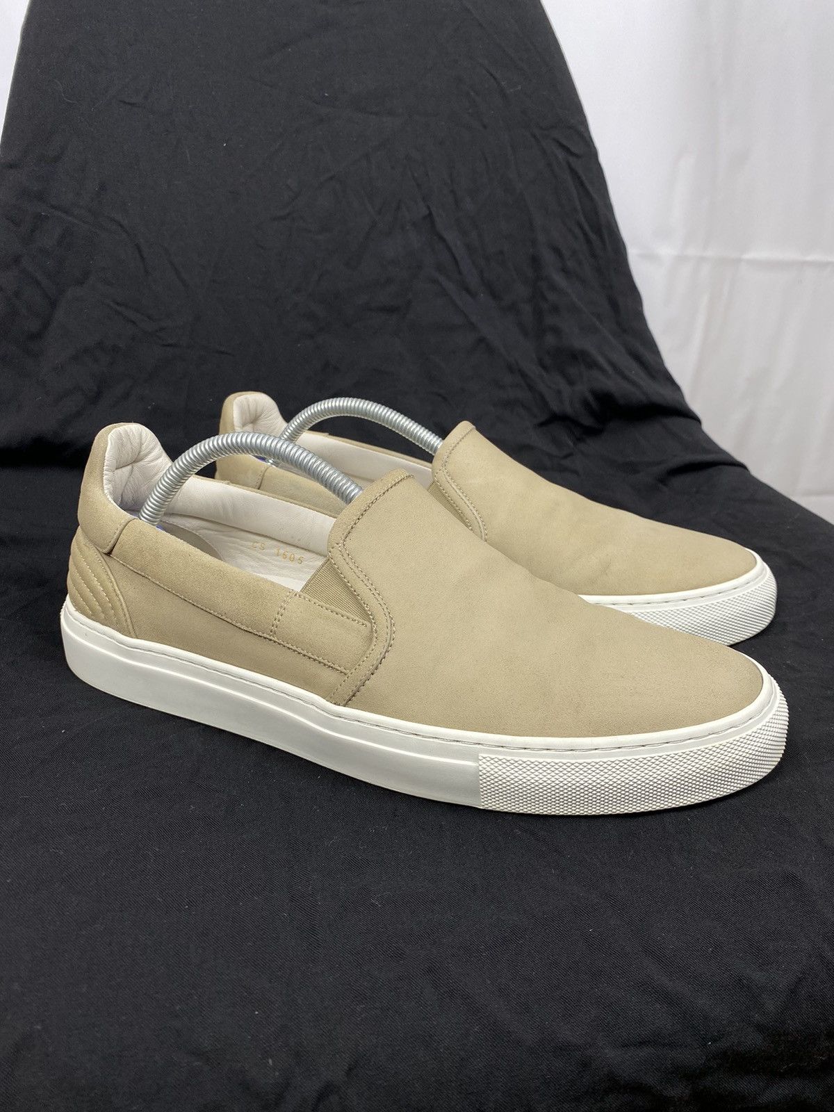 image of Dolce Gabbana Nubuck Slip On Sneakers Men Size 9 in Brown