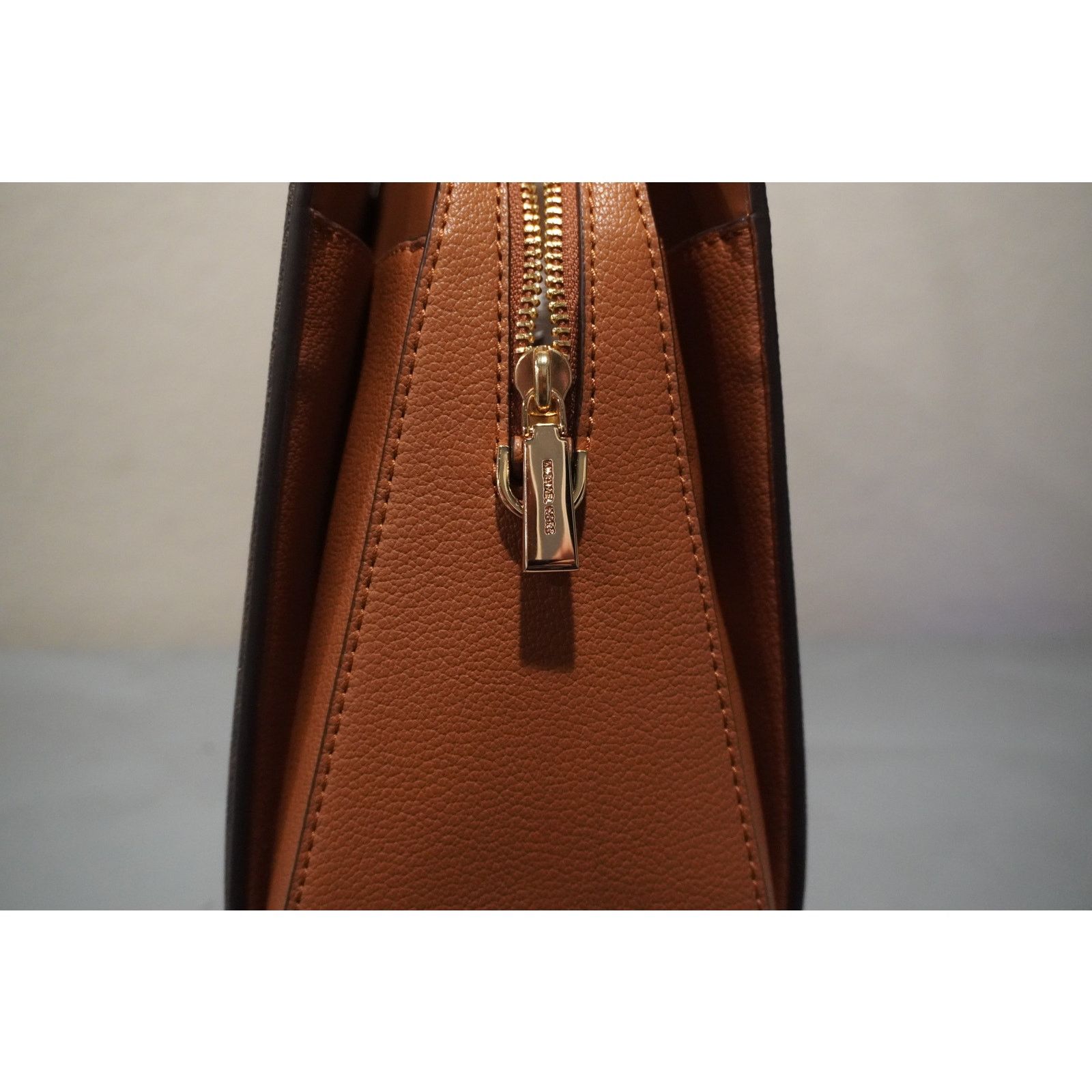 Michael Kors Michael Kors Laila Medium Signature Logo Satchel Brown Size ONE SIZE - 4 Thumbnail