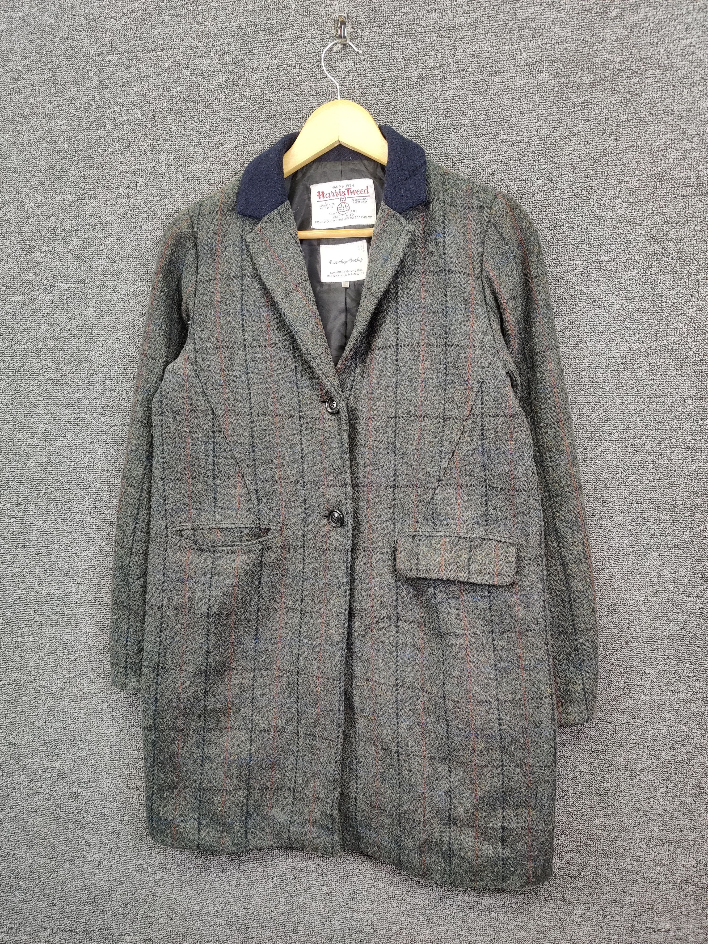 Harris Tweed Harris Tweed x Sevendays Sundays Shadow Plaid Wool Coat Size US L / EU 52-54 / 3 - 2 Thumbnail
