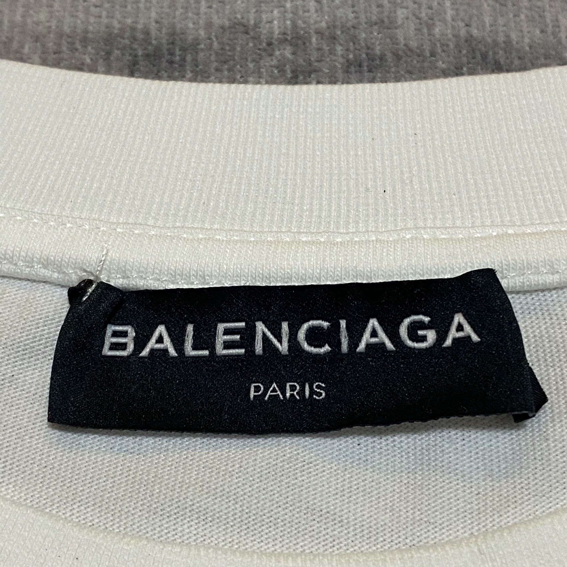 Balenciaga Balenciaga Lock Logo Short Sleeve White Tee Size US S / EU 44-46 / 1 - 4 Thumbnail