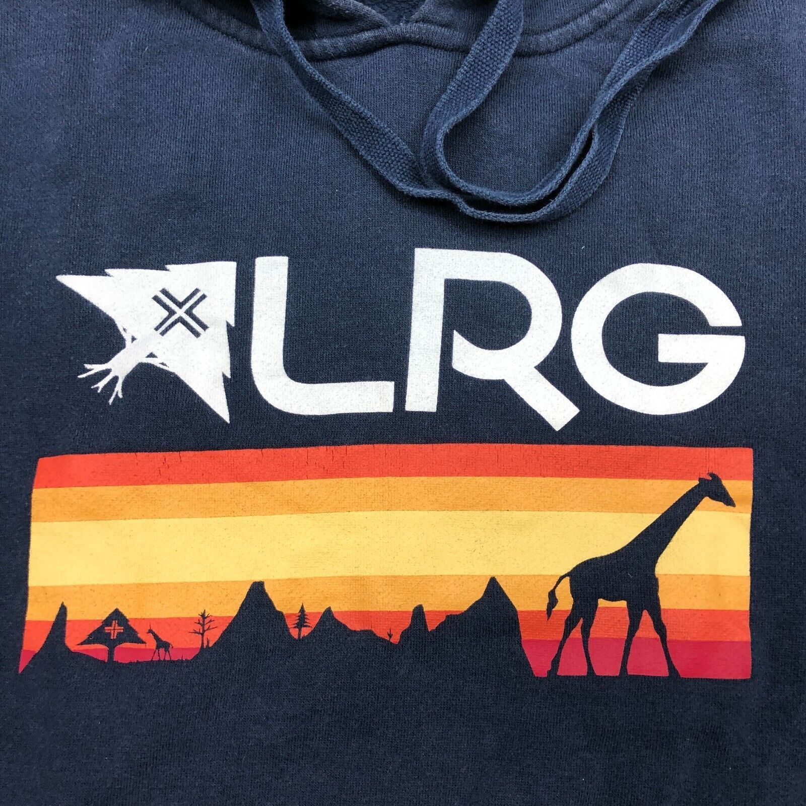 LRG LRG Giraffe Sunset Logo Navy Hoodie Sweater Pullover Medium Size US M / EU 48-50 / 2 - 3 Thumbnail