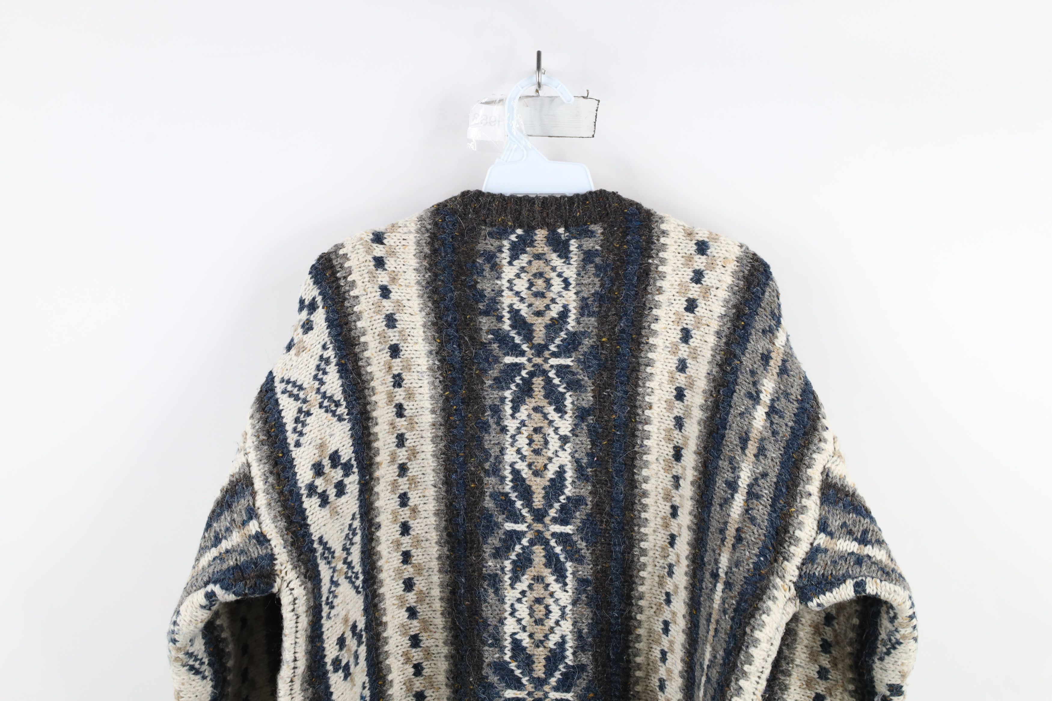 Vintage Vintage 90s Streetwear Blend Chunky Knit Fair Isle Sweater Size US M / EU 48-50 / 2 - 9 Thumbnail