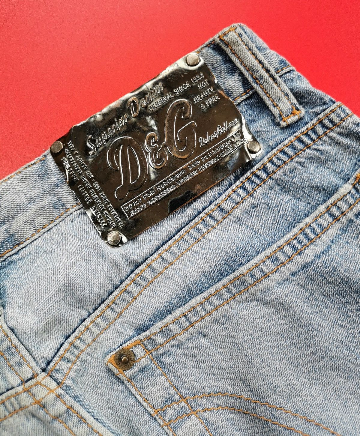 Dolce & Gabbana D&G Light Blue Repaired Distressed Jeans Size US 30 / EU 46 - 4 Thumbnail