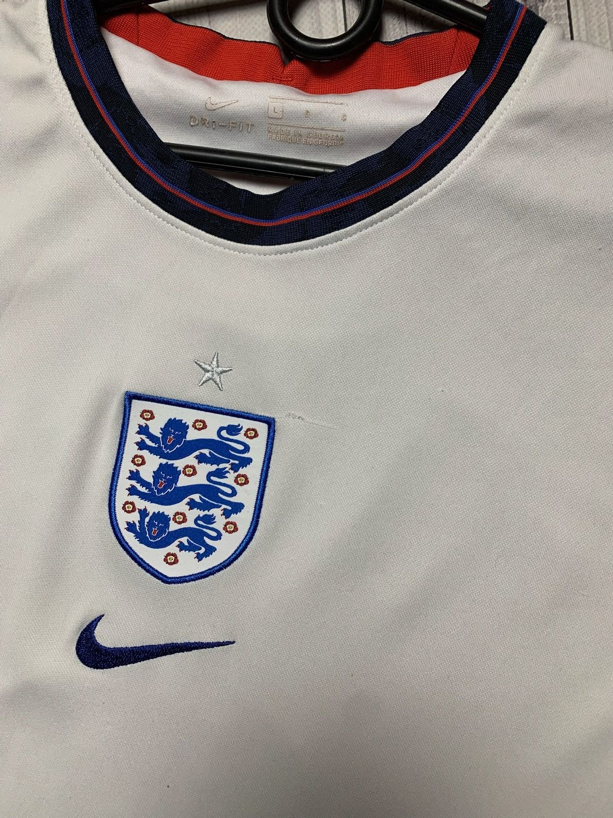 Nike × Vintage Vintage Nike England soccer jersey size L 7 Grealish rare Size US L / EU 52-54 / 3 - 4 Thumbnail