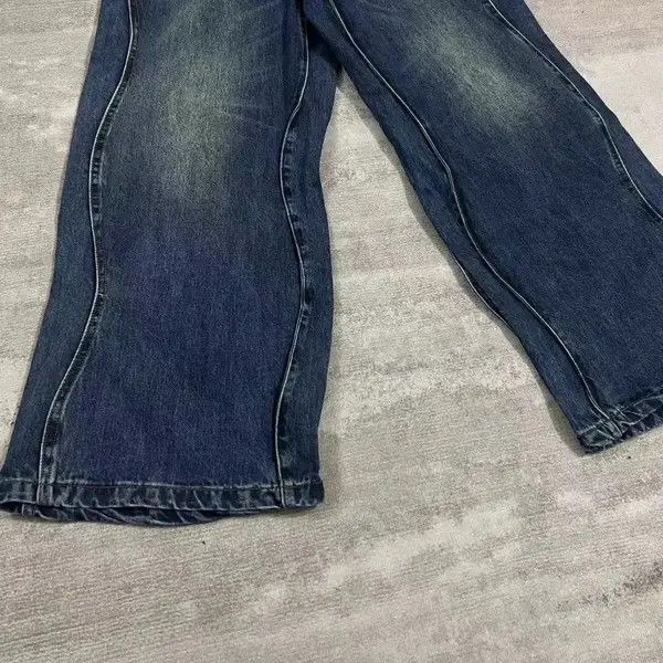 VIBE Vintage Hip Hop Harajuku Cowboy Wavy Pants Jeans y2k 90’s Size US 34 / EU 50 - 5 Thumbnail