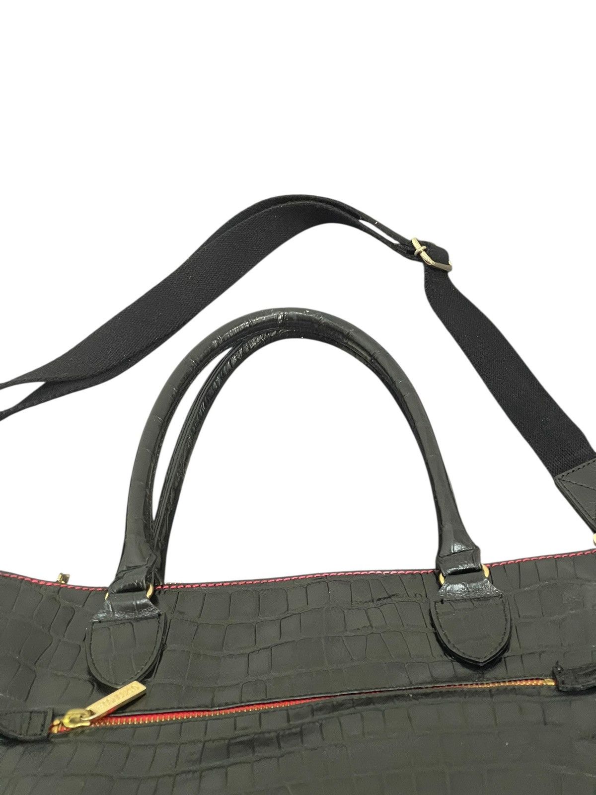 Genuine Leather Crocodle Embossed Leather mConcerto Tote Shoulder Bag 2🟩2 Size ONE SIZE - 19 Thumbnail