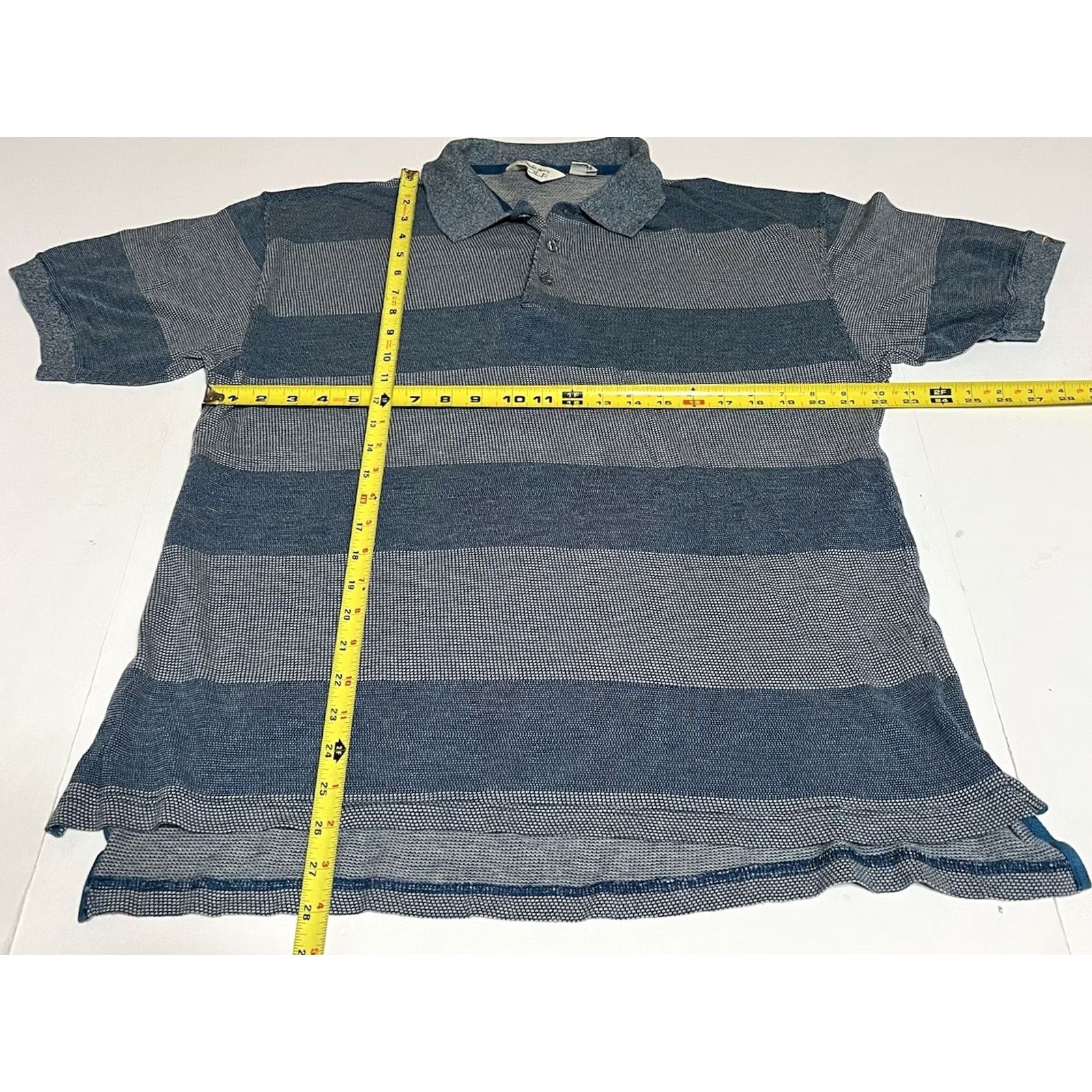 Reebok VINTAGE Reebok Golf Polo Shirt Blue 100% Cotton Striped L Men’s Large Polo Shirt Mens Golf 90s Classic Size US L / EU 52-54 / 3 - 4 Thumbnail