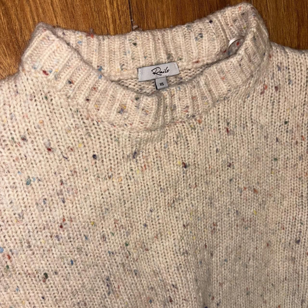 Rails Rails Cream Delia Confetti Wool Blend Knit Sweater Size XS / US 0-2 / IT 36-38 - 3 Thumbnail