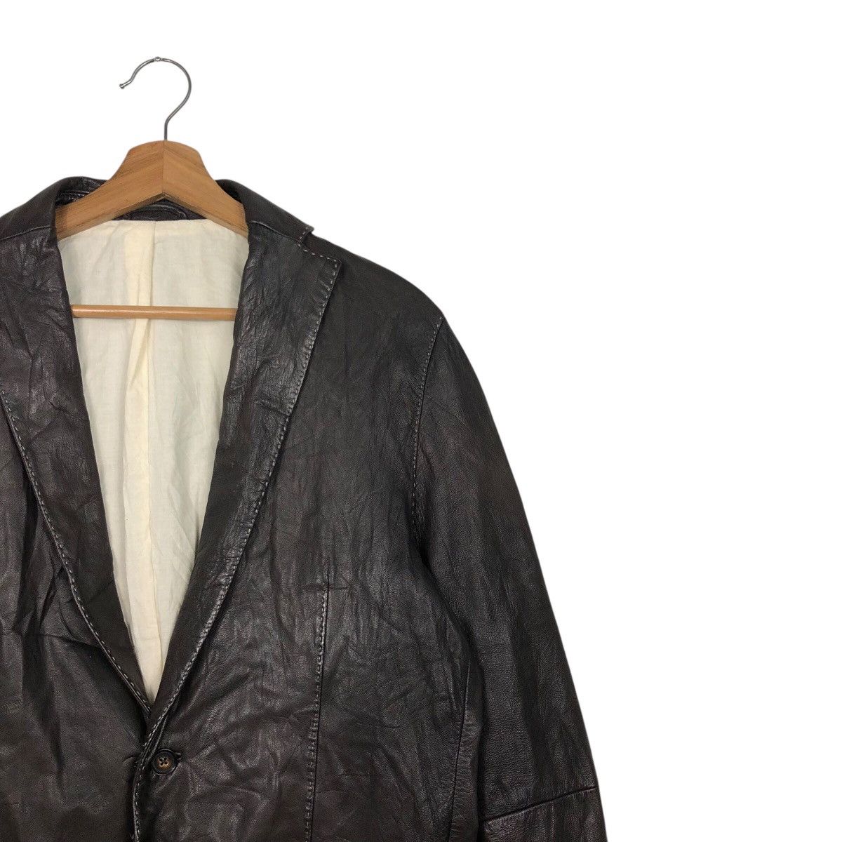 Japanese Brand 📌Vintage Biker Leather Jacket Male & Co. Issey Miyake Size US L / EU 52-54 / 3 - 7 Thumbnail