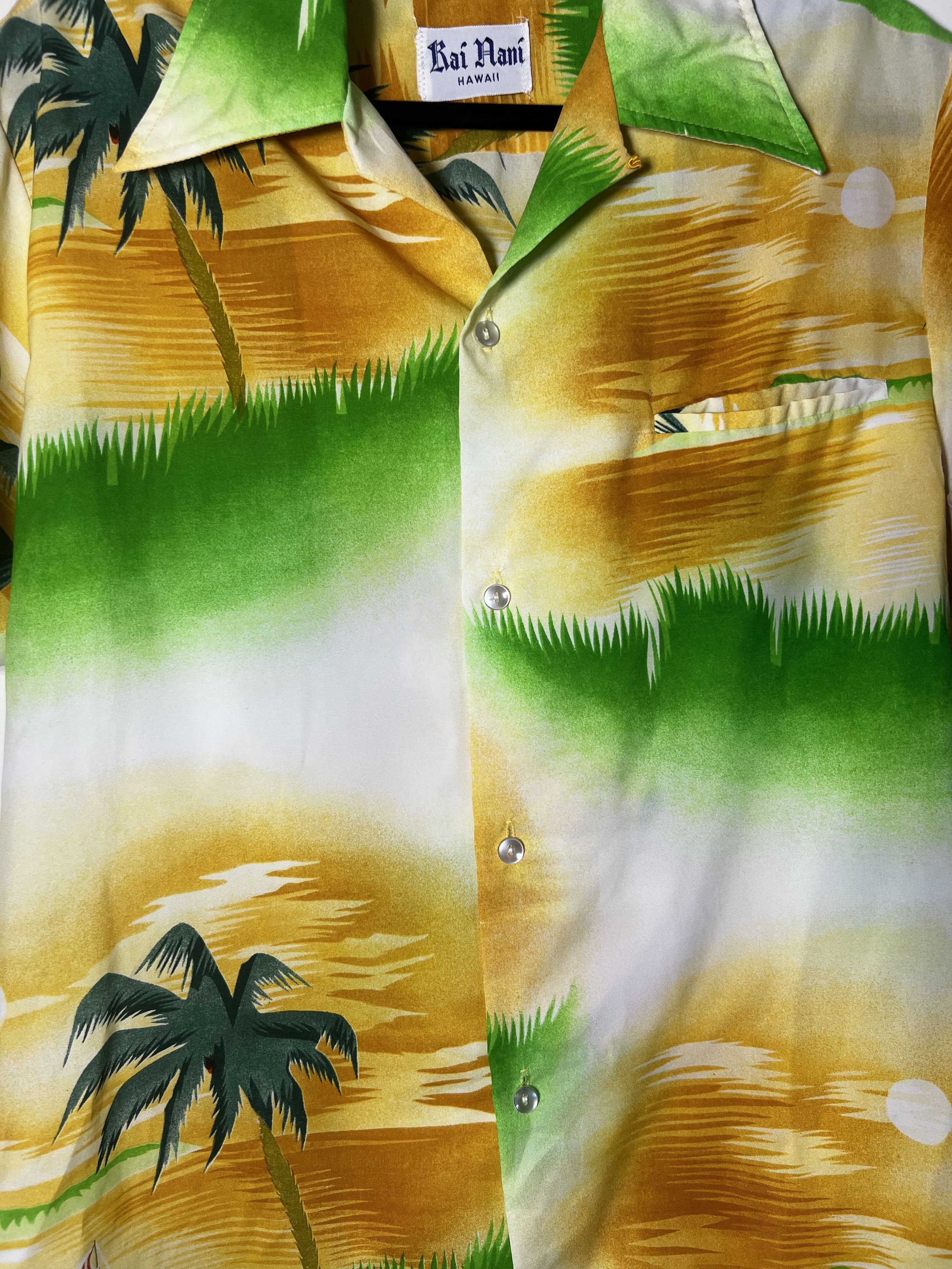 Other Vintage Kai Nani Hawaiian Print Island Scene Button Up Shirt Size US M / EU 48-50 / 2 - 2 Thumbnail
