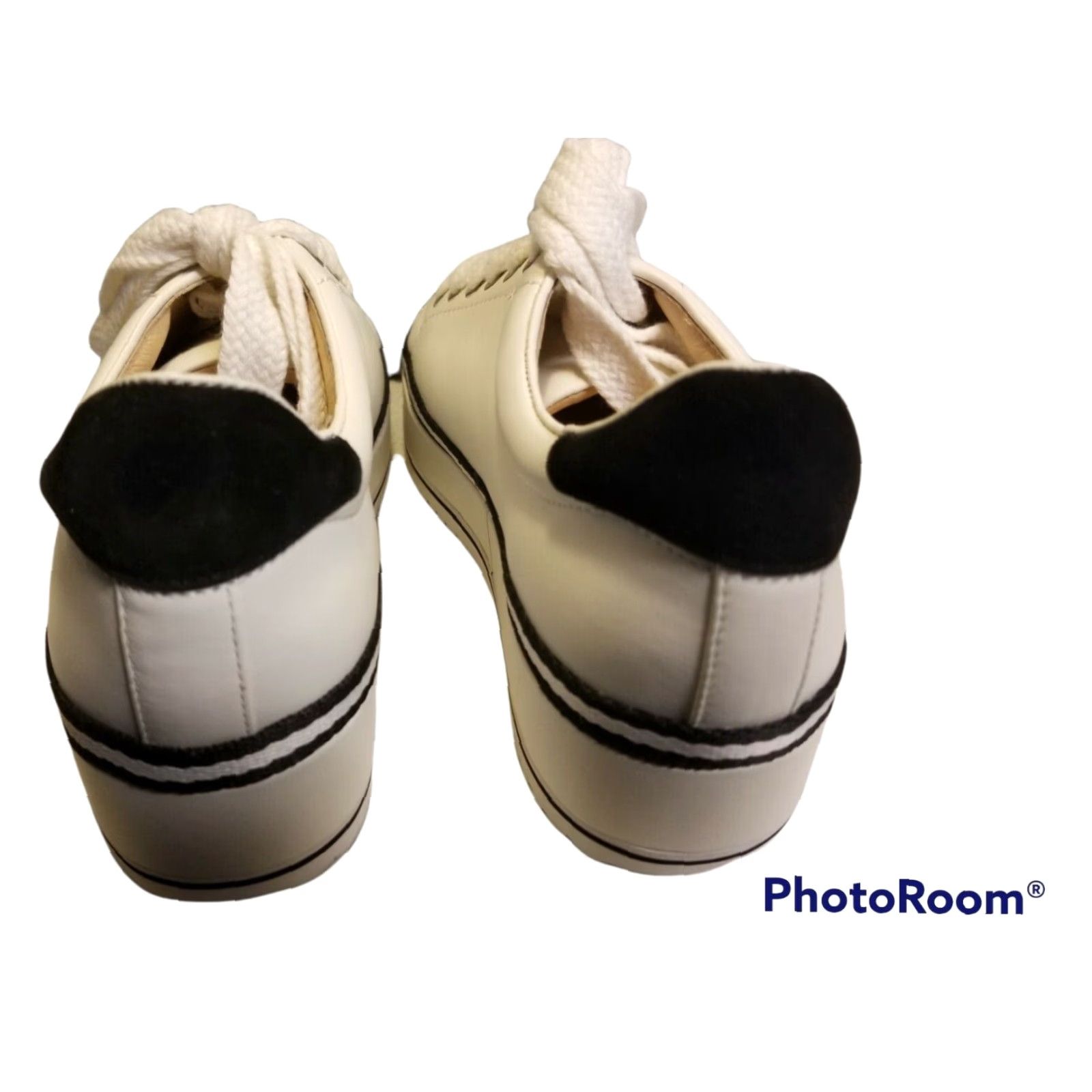 Joie VINTAGE Joie DABNIS STRIPE Platform Sneaker Ivory Black Size 7 Womens Size US 7 / IT 37 - 4 Thumbnail