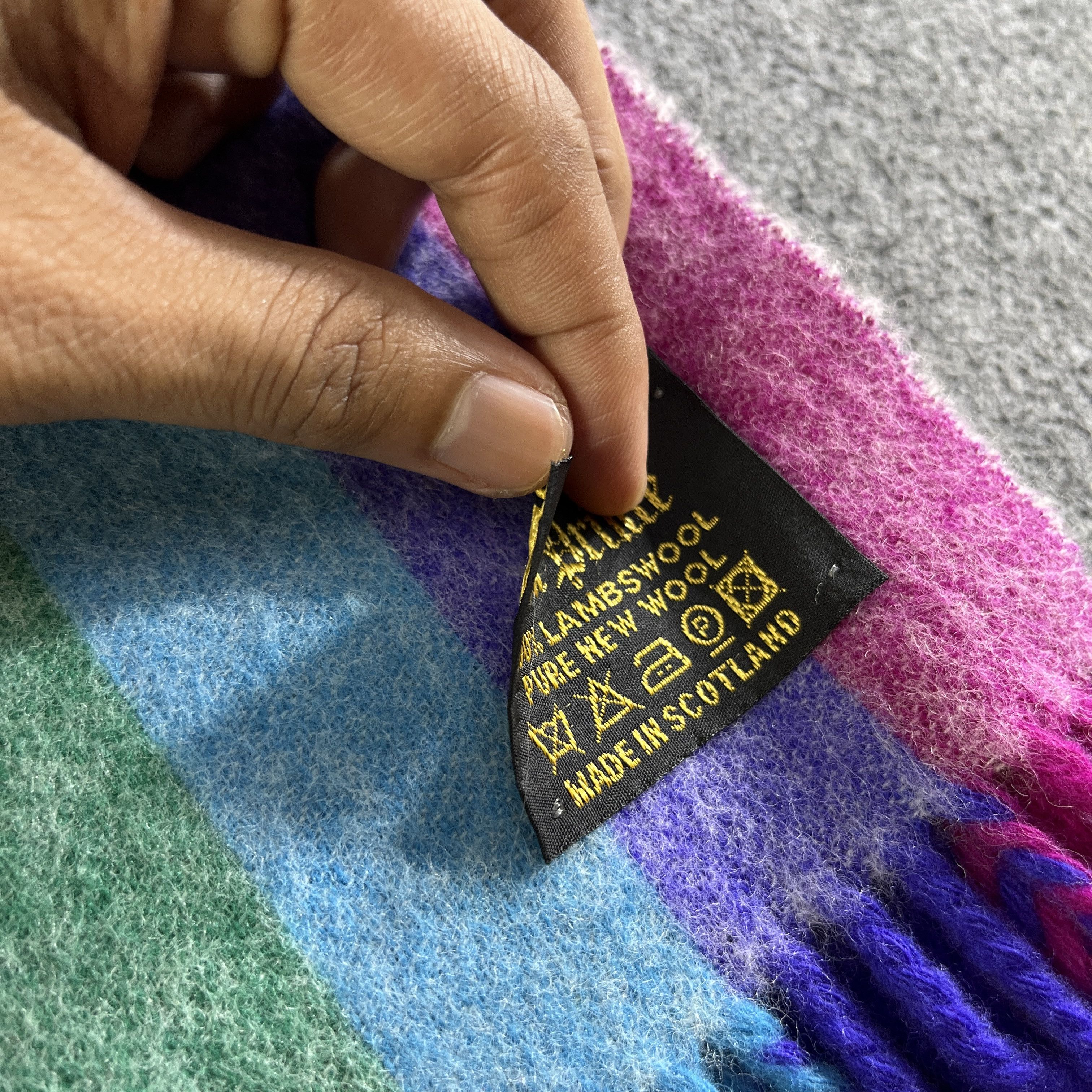Vintage Glen Prince Rainbow Scarf / Muffler / Neckwear T803 Size ONE SIZE - 6 Thumbnail