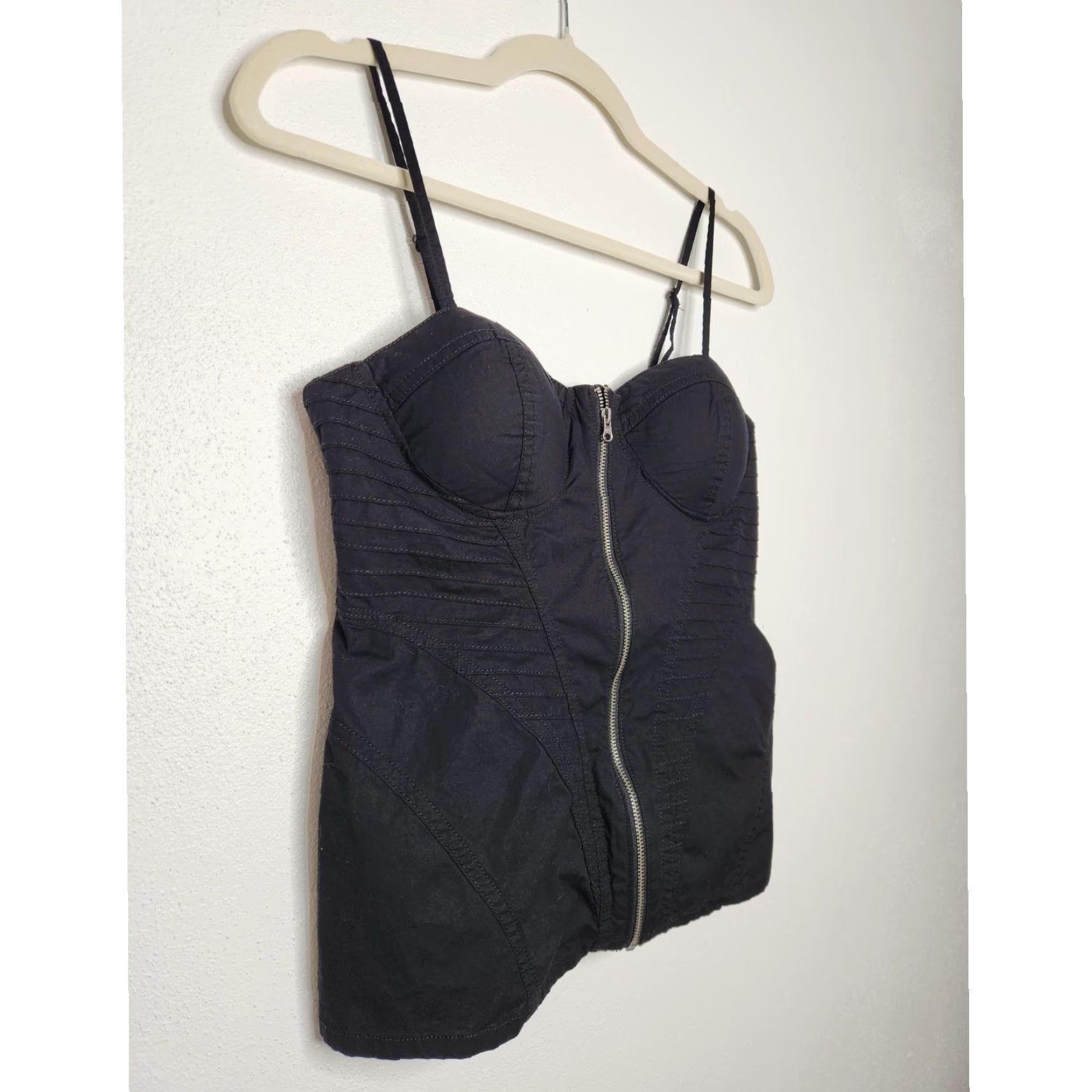 Vintage VINTAGE Candies Tank Top y2k Corset Bodice Style Zip Cami Black 9 Women Tank Top Gothic Emo Punk Padded Size M / US 6-8 / IT 42-44 - 3 Thumbnail