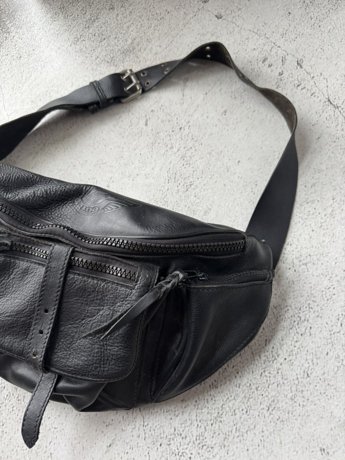 Genuine Leather Harley Davidson HD Vintage Leather Black Bum Belt Bag Size ONE SIZE - 5 Thumbnail