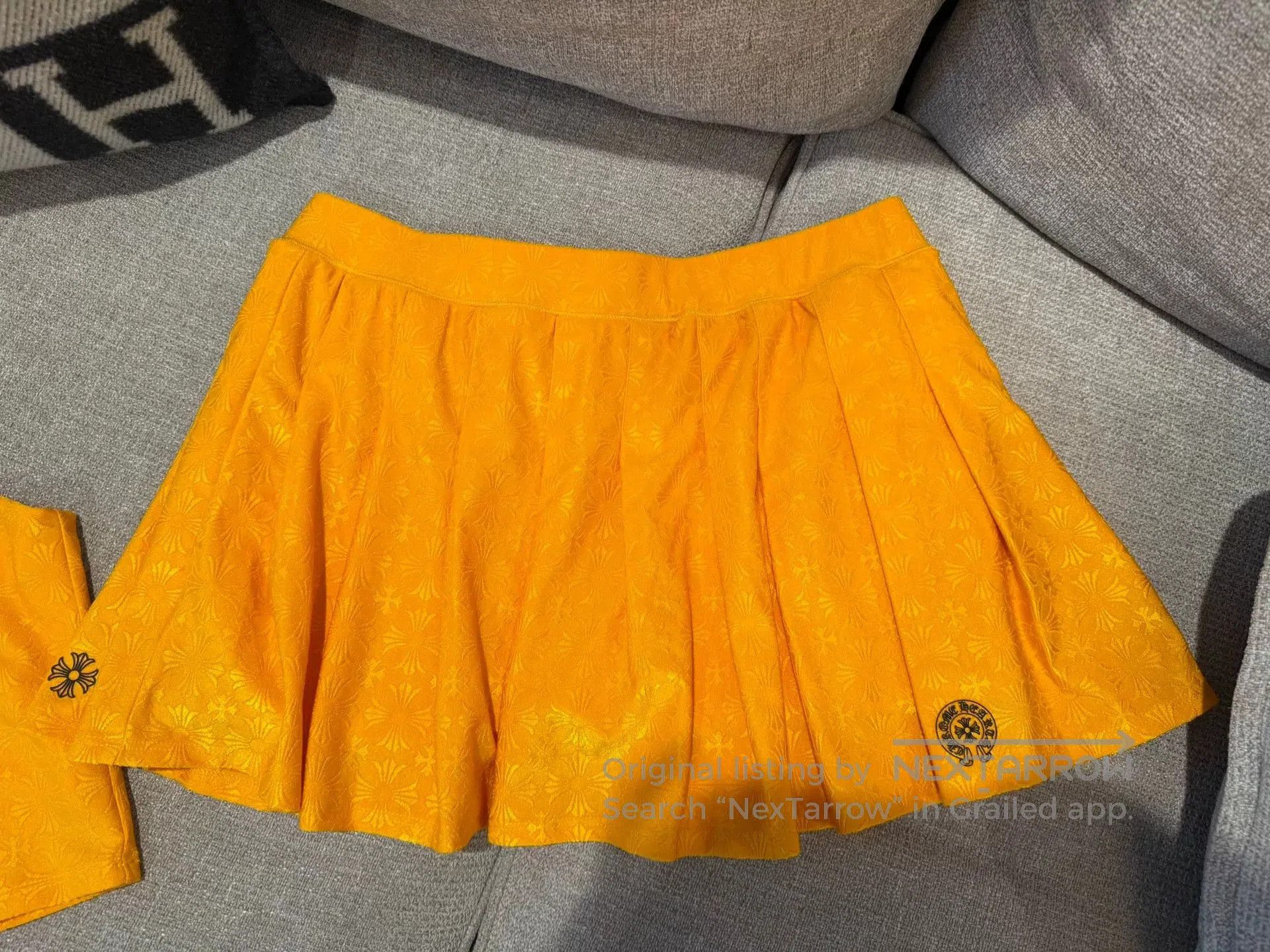 Chrome Hearts Chrome Hearts Yellow Pleated Tennis Skirt. Size US 26 / EU 42 - 1 Thumbnail