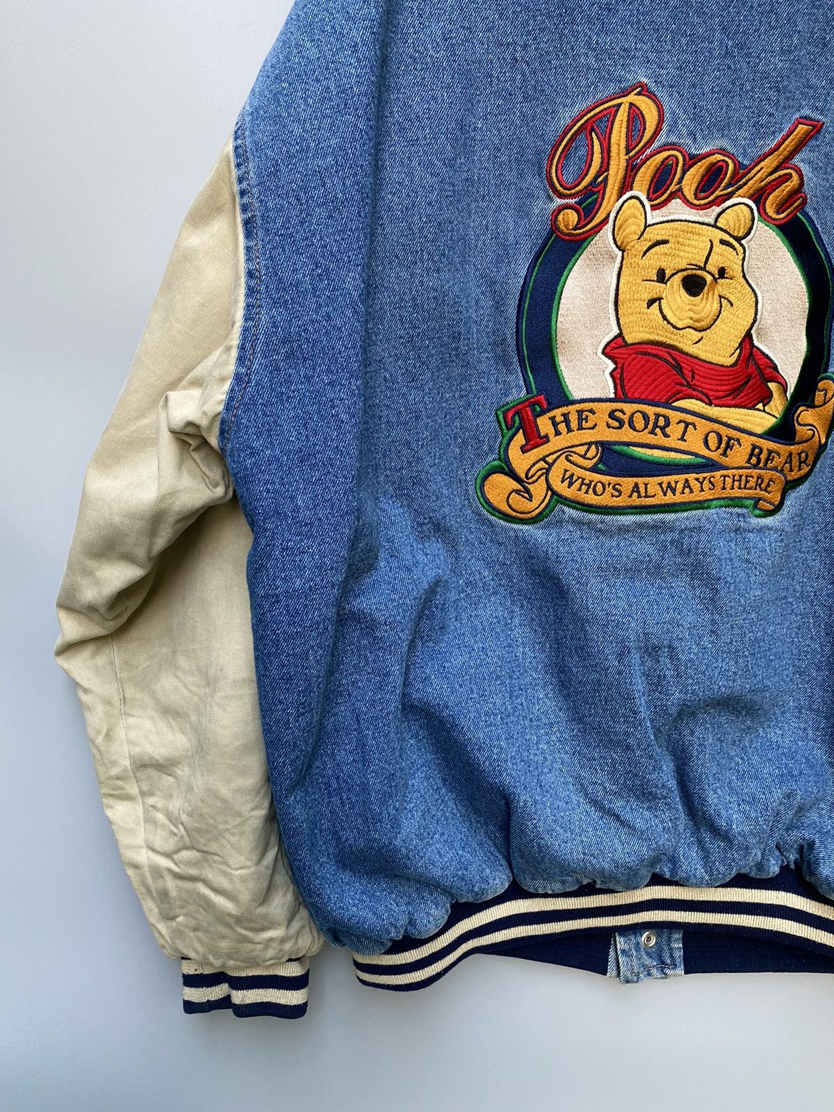 Vintage Xxxtentacion Pooh Bear “No Bother Bear” Varsity Jacket Size US L / EU 52-54 / 3 - 3 Thumbnail