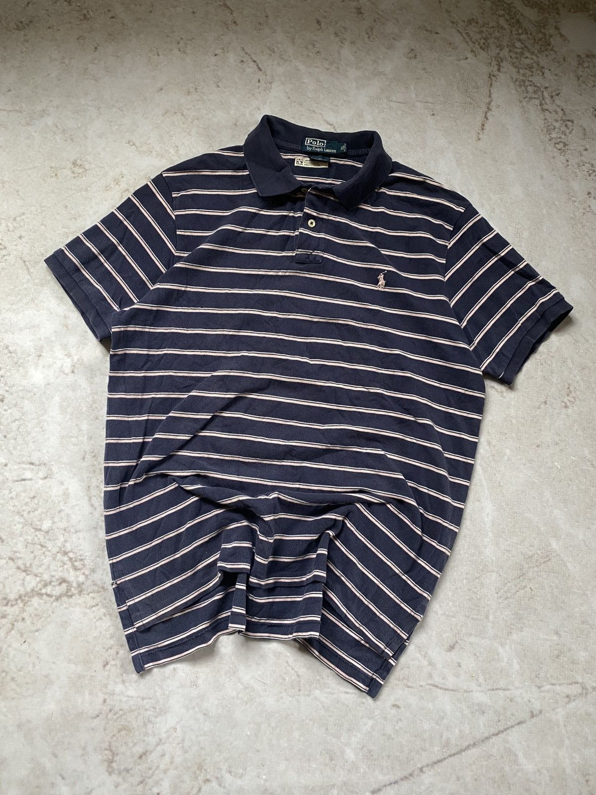 Polo Ralph Lauren × RRL Ralph Lauren × Vintage Vintage Polo Ralph Lauren Striped T-shirt Chief Keef style Size US L / EU 52-54 / 3 - 1 Thumbnail