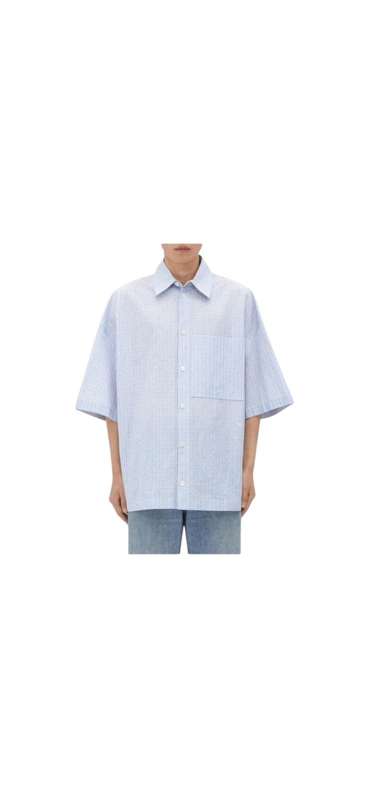 Bottega Veneta BOTTEGA VENETA COTTON LINEN CHECK OVERSHIRT Size US L / EU 52-54 / 3 - 1 Thumbnail