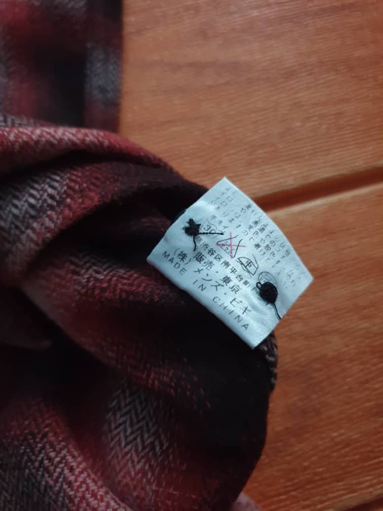 Japanese Brand 💥Collective red shadow checkered flannel shirt Size US M / EU 48-50 / 2 - 2 Thumbnail