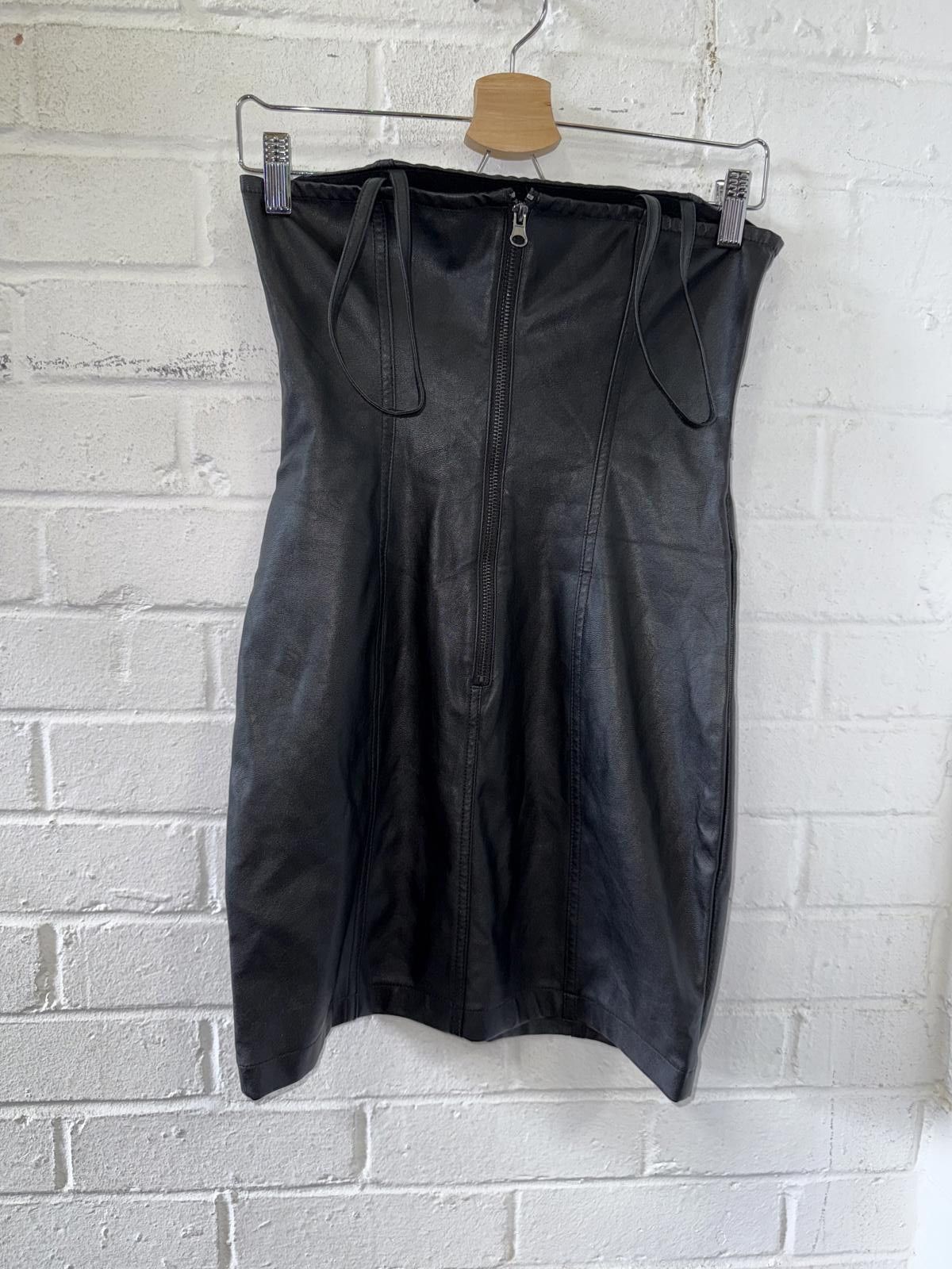 Divided Stylish Black Leather Dress by Divided Size ONE SIZE - 1 Thumbnail