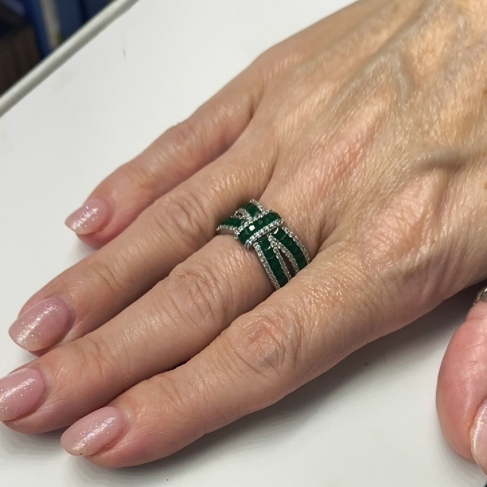 Other D-Joy Sterling Created Diamonds Crossover Ring - Size 7 Size ONE SIZE - 2 Thumbnail