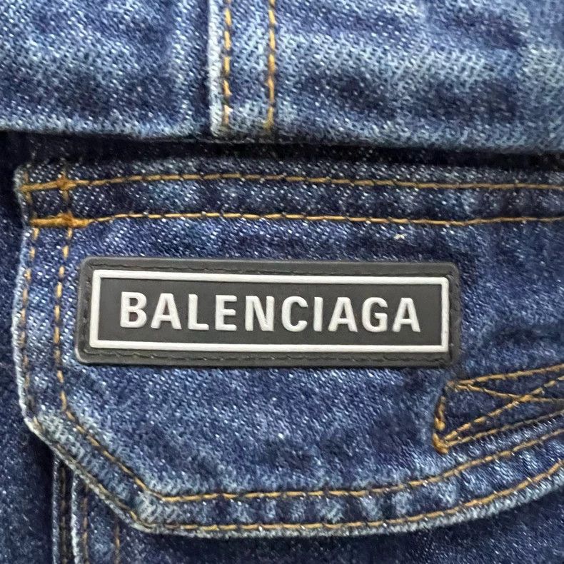 Balenciaga Balenciaga Blue Sticker Logo Work Pants Size US 26 / EU 42 - 3 Thumbnail