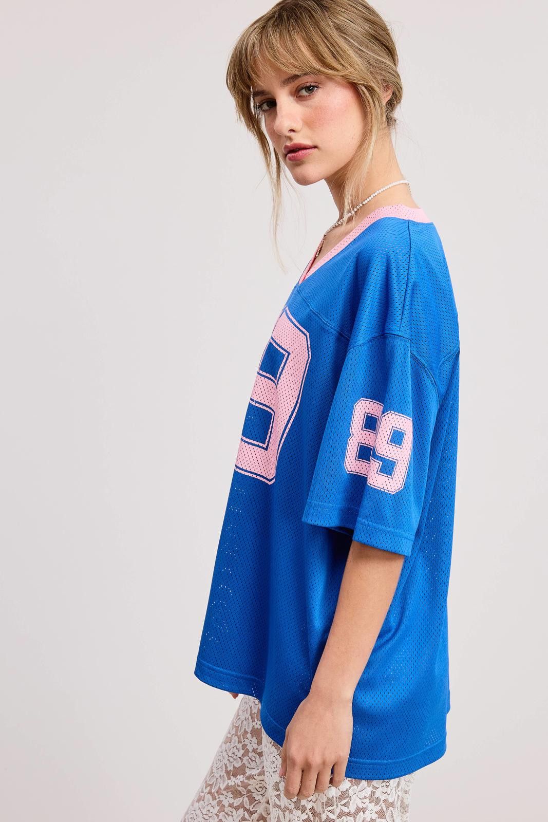 Other V Neck Sporty Jersey Shirt Top With Printed 89 Size US S / EU 44-46 / 1 - 3 Thumbnail